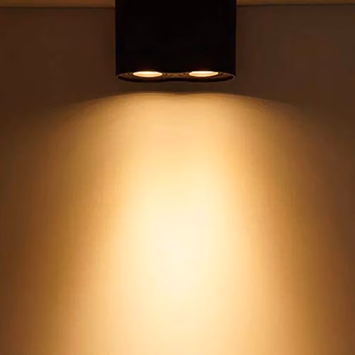 CGC Lighting Modern Black Cylinder Surface Mount Ceiling Spotlight, Adjustable GU10 Downlight – 3