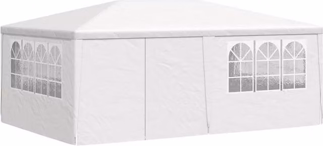 Berkfield Home Professional Party Tent with Side Walls, White, 4 x 6 m