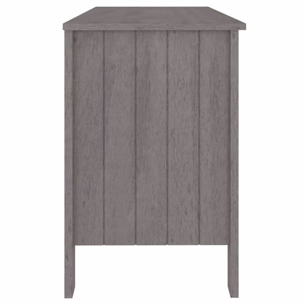 Berkfield Home HAMAR Writing Desk in Light Grey Solid Pine, W/D/H: 113 x 50 x 75 cm – 4