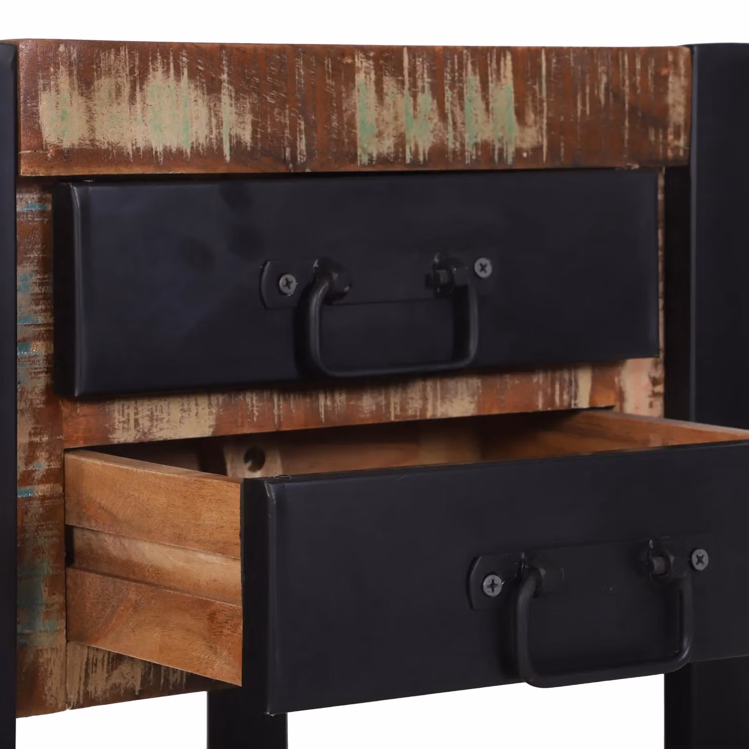 Berkfield Home Telephone Stand in Brown Reclaimed Solid Wood, W/D/H: 40 x 40 x 80 cm – 5