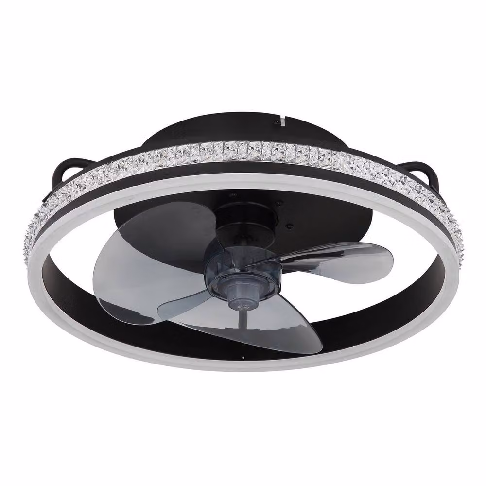 Netlighting Cataleya Black Ceiling Fan with 3 Blades, Dimmable LED, and Remote Control – 2