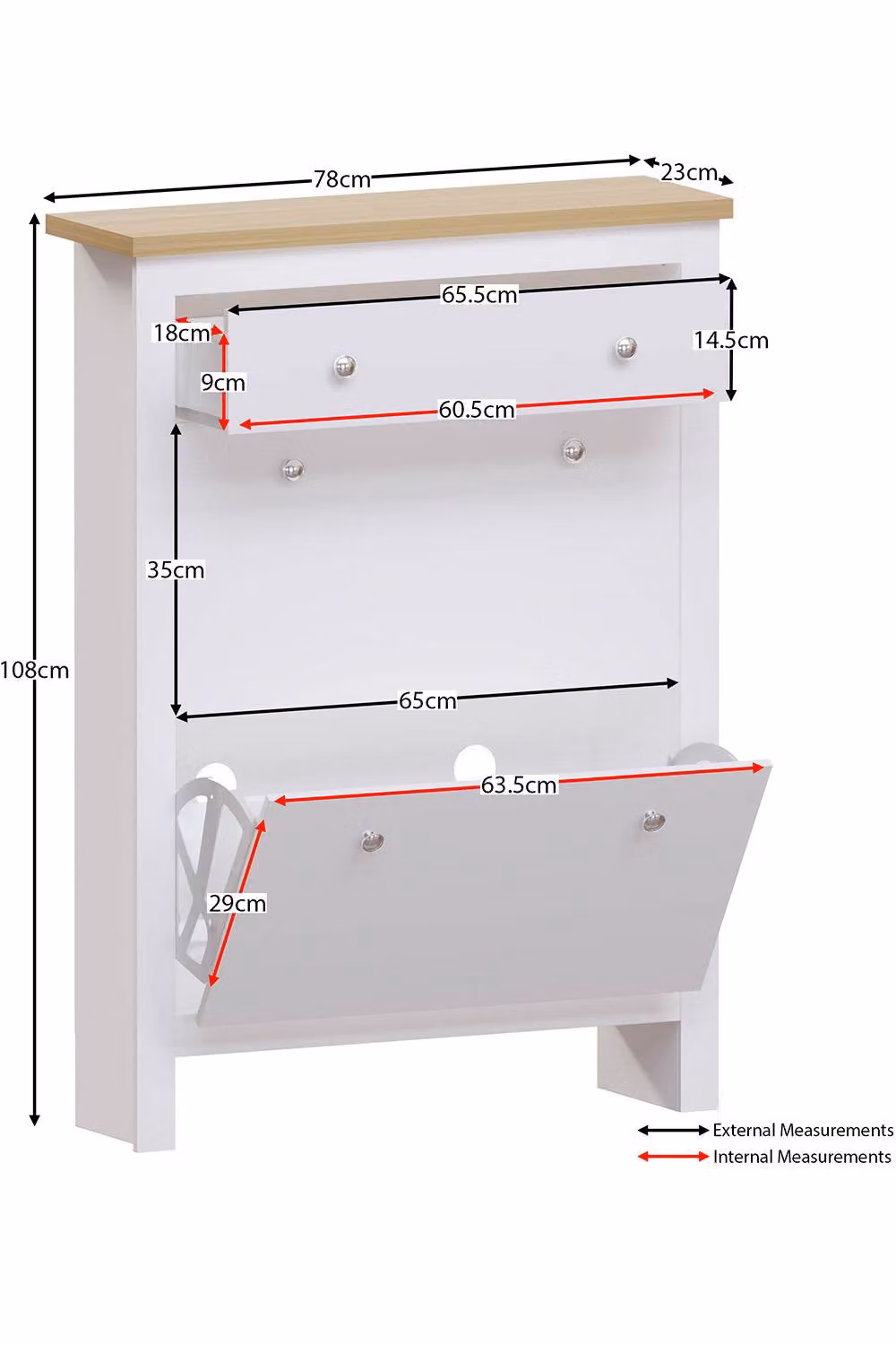 Vida Designs Arlington Compact Hallway Shoe Storage Cabinet Unit in White – 2