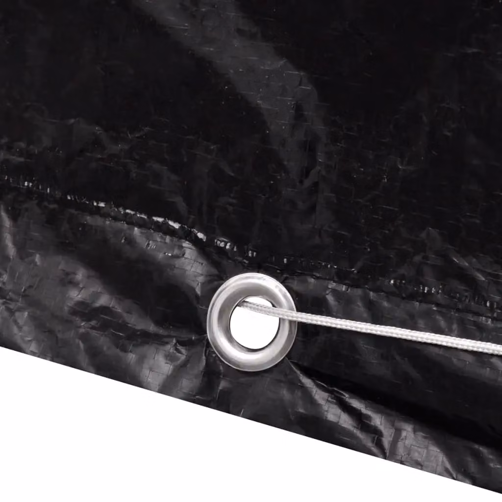 Berkfield Home Water-Repellent Bench Cover in Black, W/D/H: 140 x 70 x 90 cm – 2