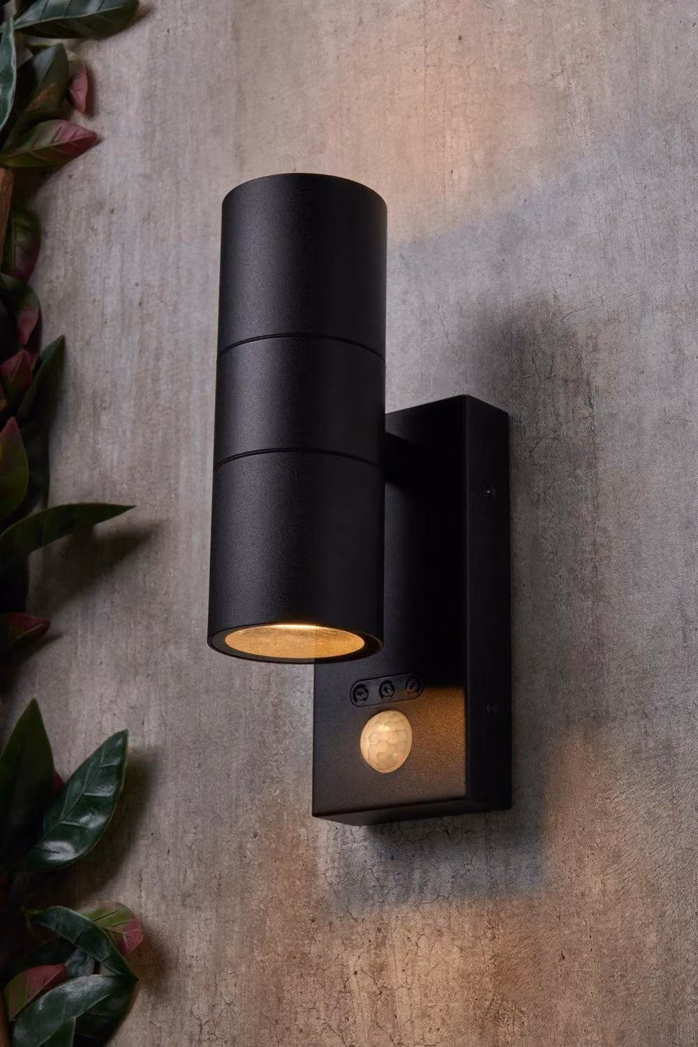 BHS Lighting Jared Black Modern Outdoor Wall Light with Motion Sensor – 3