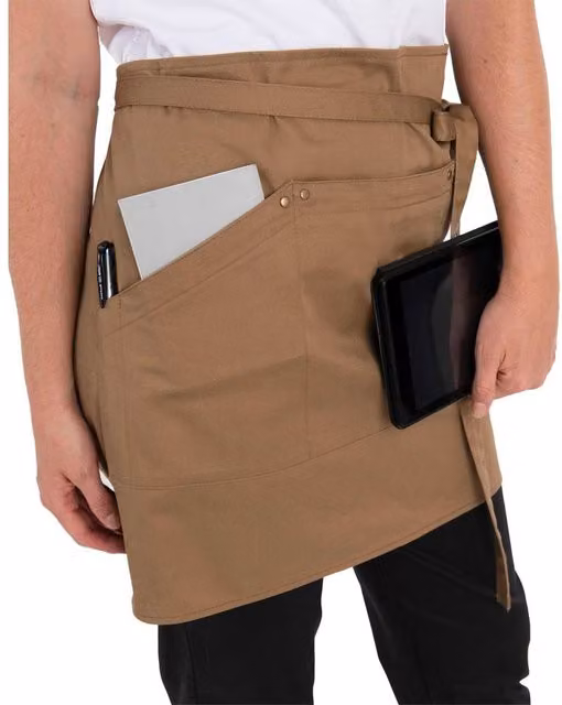 Dennys Le Chef Prep Waist Apron in Beige
