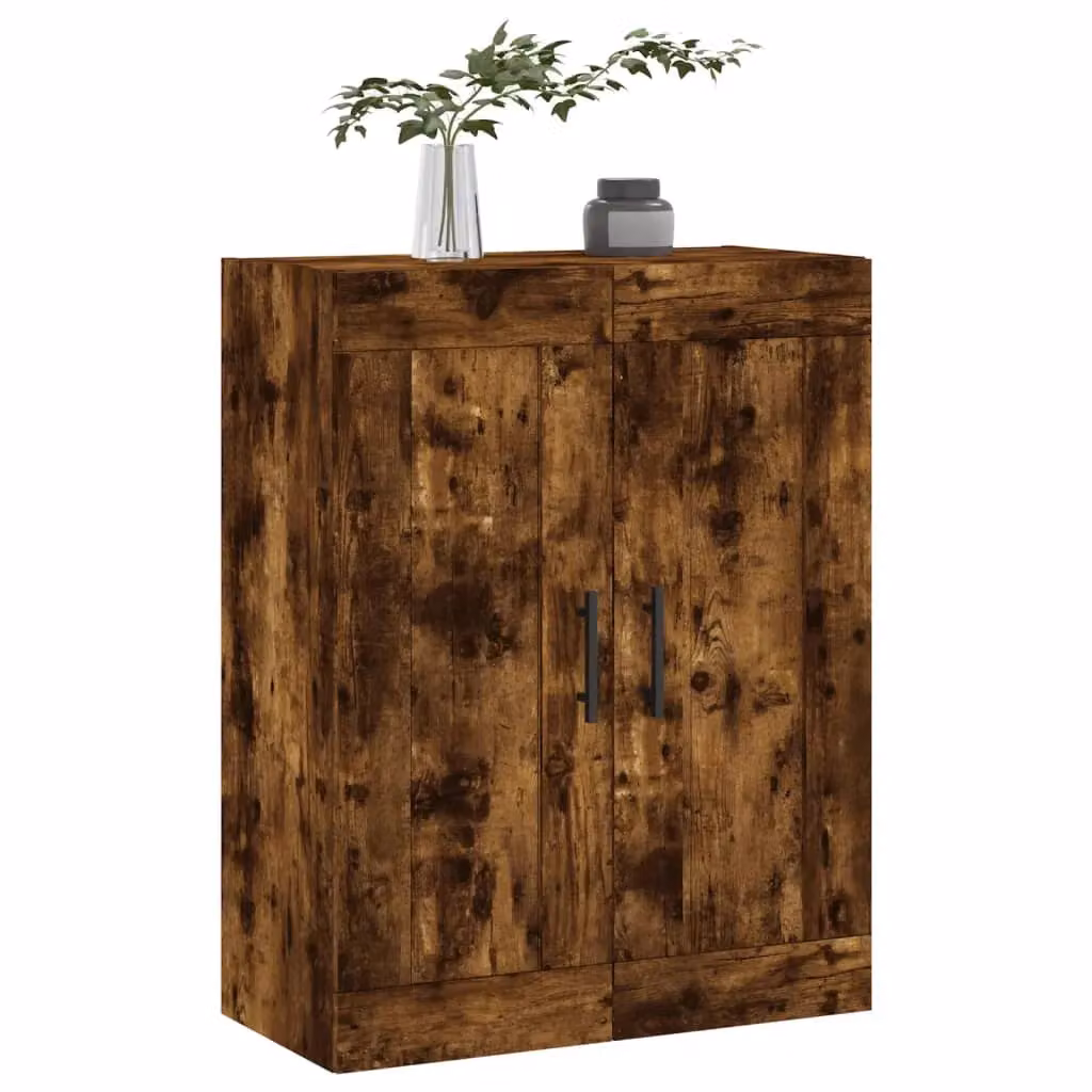 Berkfield Home Wall Mounted Smoked Oak Cabinet in Brown, W/D/H: 69.5 x 34 x 90 cm – 4
