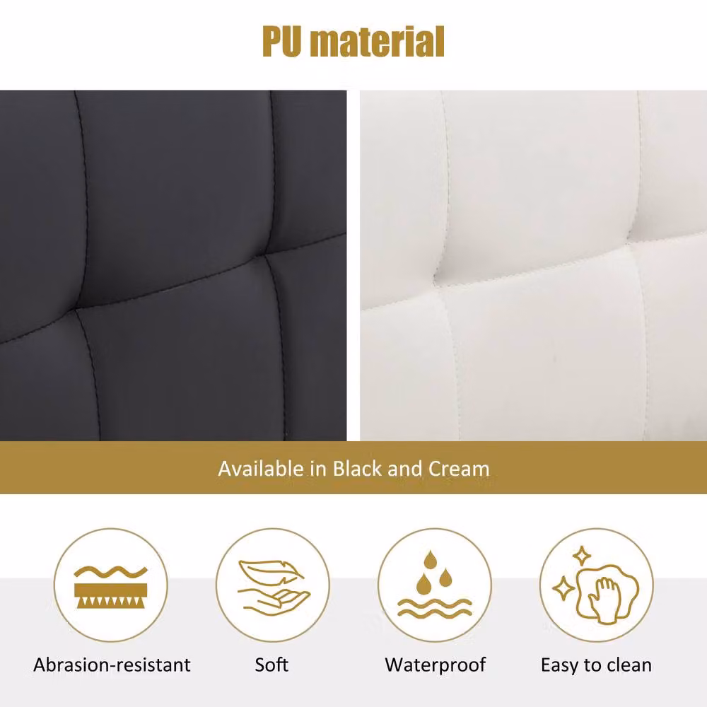 ModernLuxe Upholstered King Size Bed with Hydraulic Storage and Headboard in Black Synthetic Leather W/D/H: 150 x 200 x 50 cm – 6