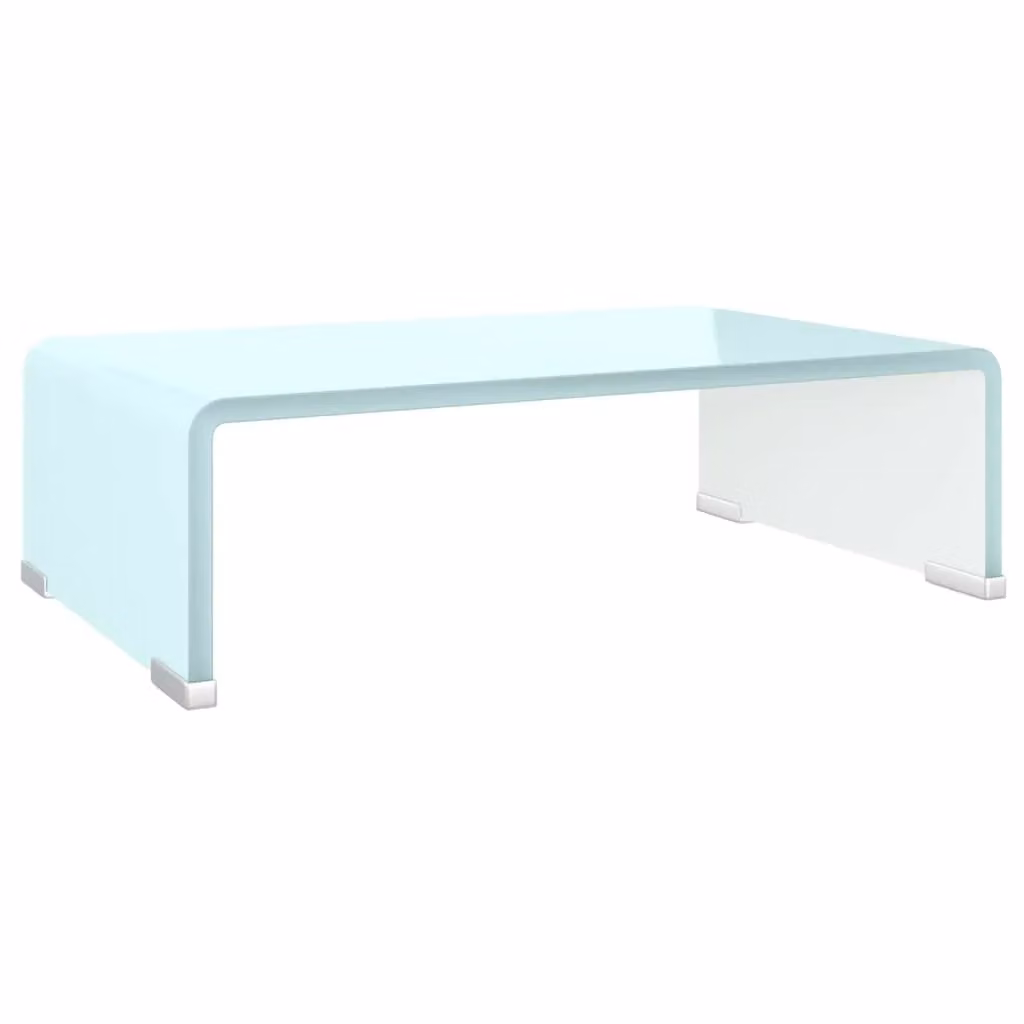 Berkfield Home Glass TV Stand and Monitor Riser in Green, W/D/H: 40 x 25 x 11 cm – 2