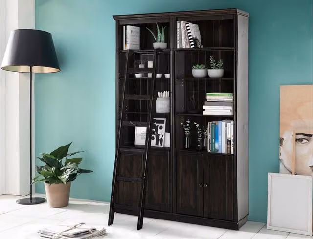 Dorel Anita Wall Unit G in Havana Lacquer Brown