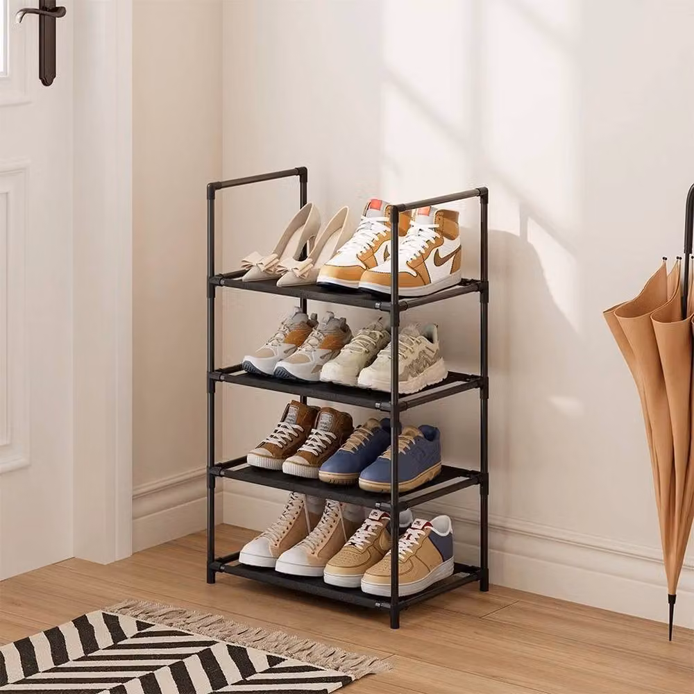 SPETLEK 4-Tier Metal Shoe Rack in Black – 2