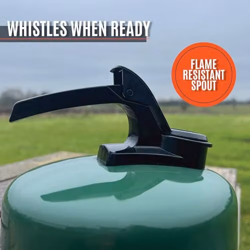 Milestone Camping Green Aluminium 1L Whistling Camping Kettle – 5