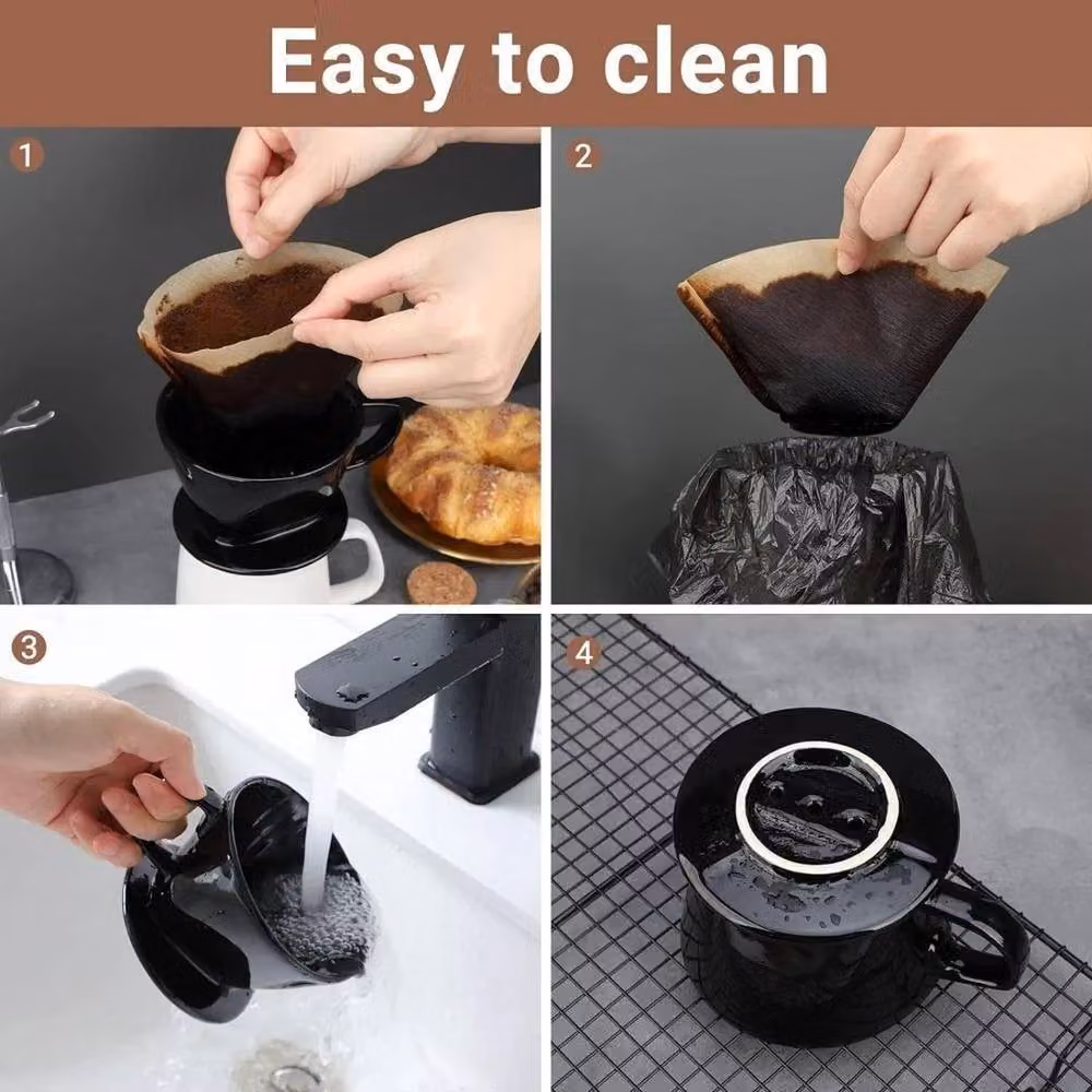 PAWNORA Single Cup Over Coffee Maker in Black – 3