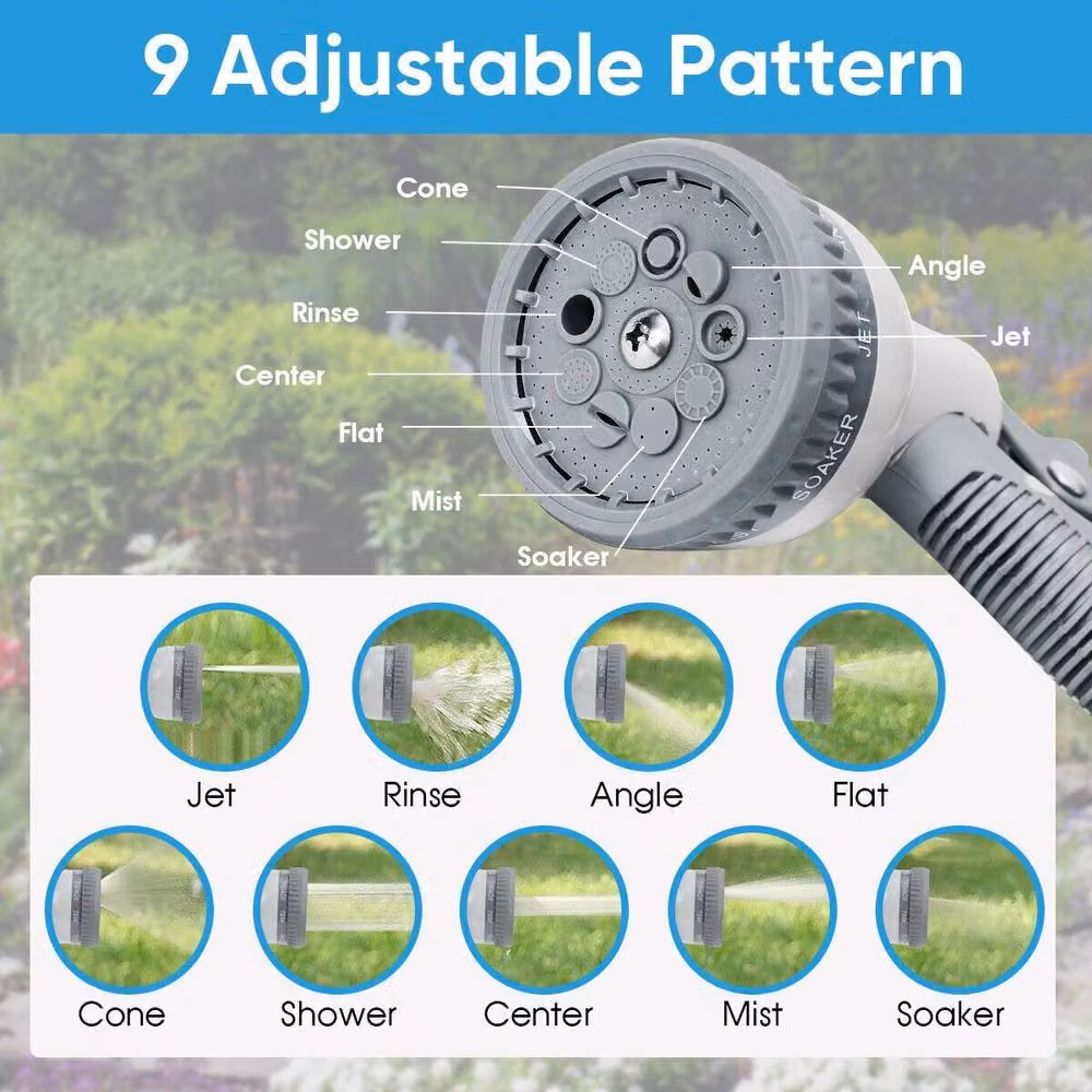 Dprodo Retractable Automatic Garden Hose Reel with Wall Bracket, 20m, Grey – 4