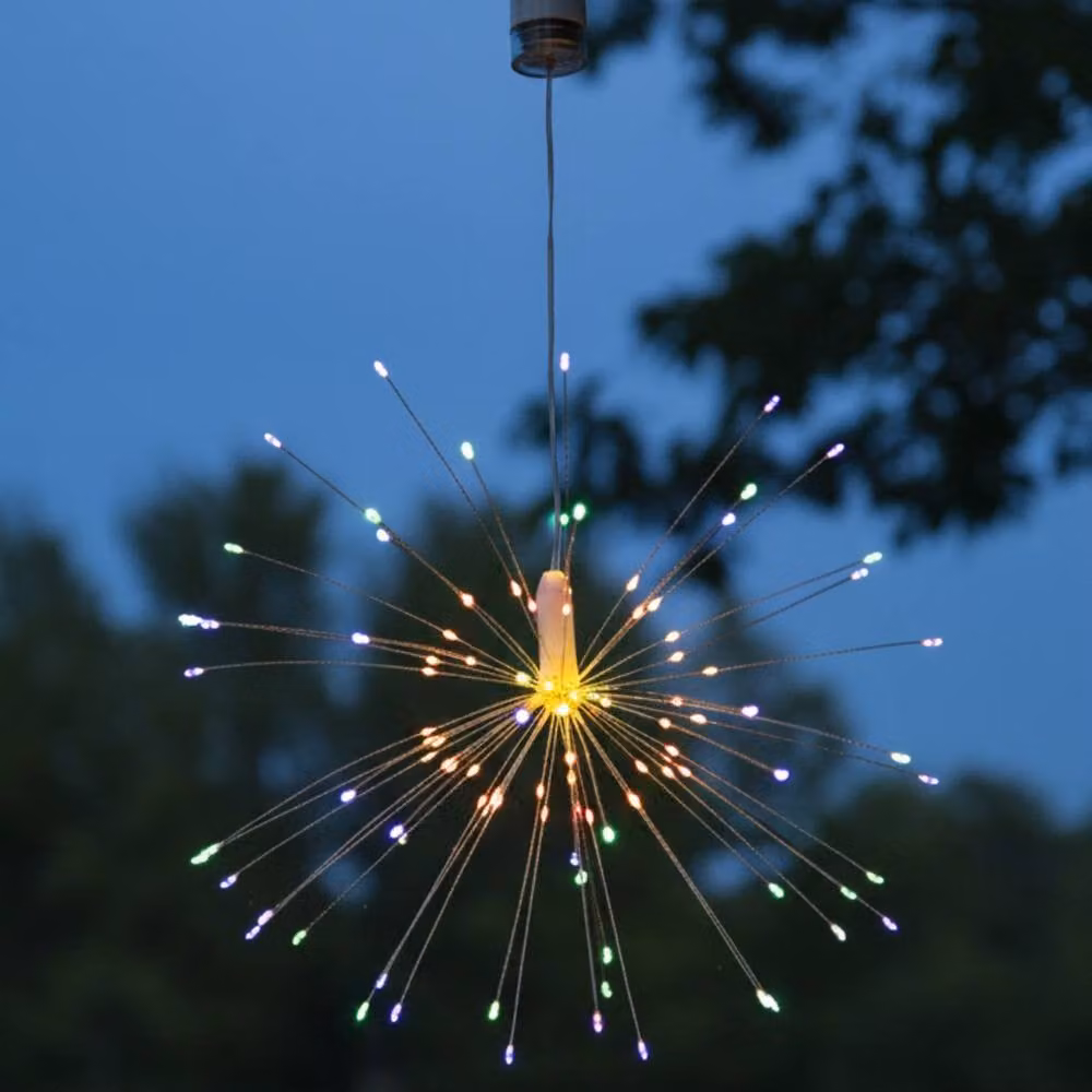 Pegdev Battery Operated Hanging Burst Light with 80 Multicolour LEDs and 9 Modes including Remote Control – 2