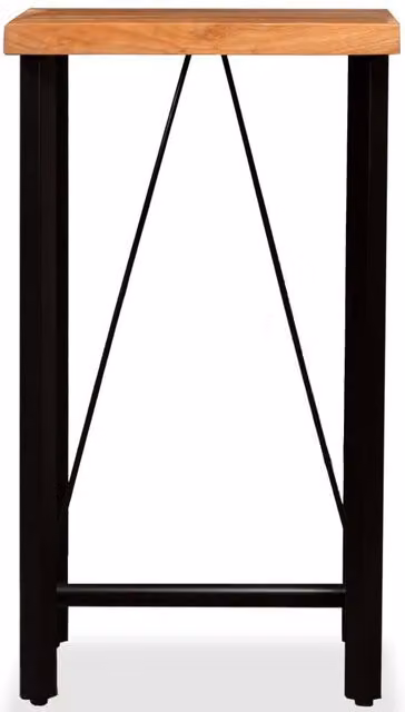 Berkfield Solid Acacia Wood Home Bar Table in Brown, W/D/H: 60 x 60 x 107 cm