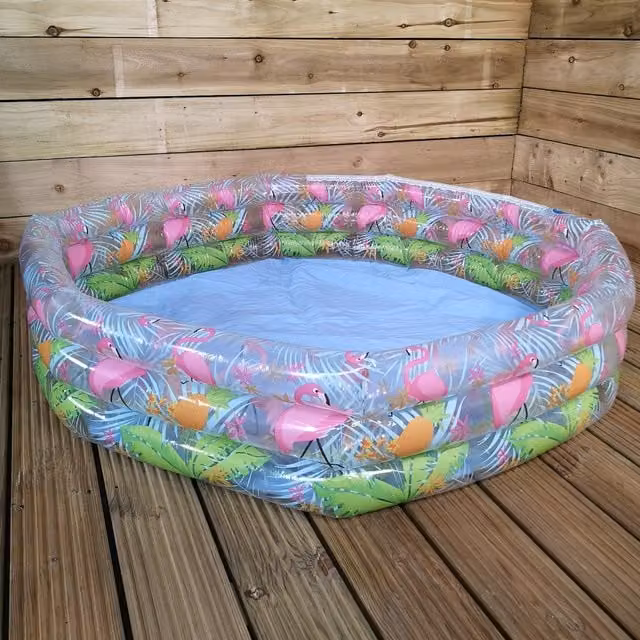 Samuel Alexander Inflatable Three Ring Paddling Play Pool for Babies, Multicolour