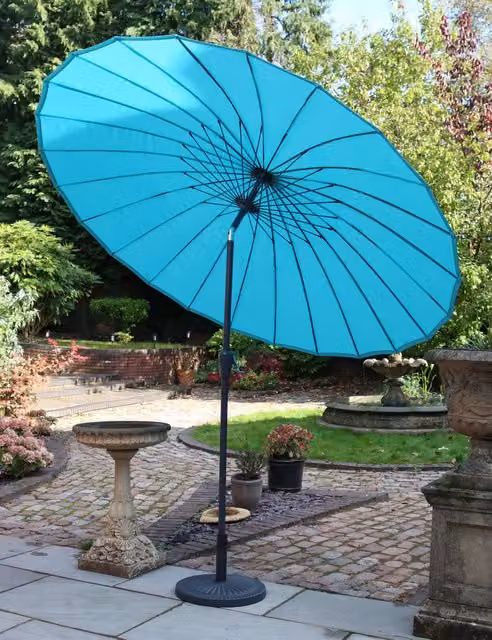 Royalcraft Shanghai Garden Parasol in Blue and Turquoise with Aluminium Frame