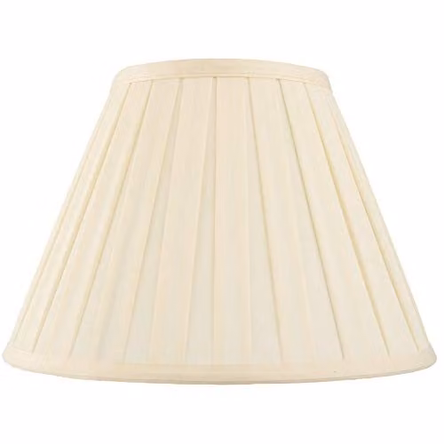 Loops Tapered Drum Lamp Shade in Beige Multicolour Fabric with Clip-on Fitting