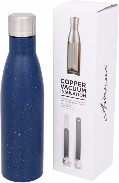 Avenue Vasa Speckled Copper Vacuum Insulated Bottle in Blue, 0.72 l – 1