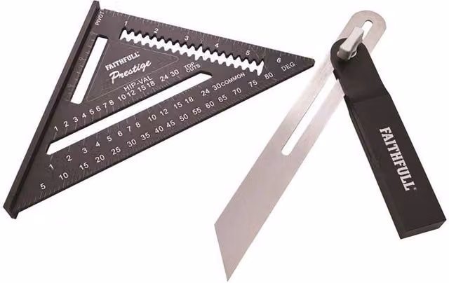 Faithfull Black Aluminium CNC Sliding Bevel and Quick Square Set – 3