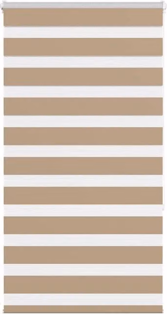 Berkfield Home Zebra Blind in Sand Brown, W: 75 cm, H: 150 cm