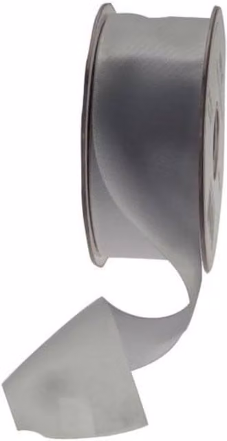 KDMD Silver Satin Polyester Ribbon, 38 mm, 2 Pack