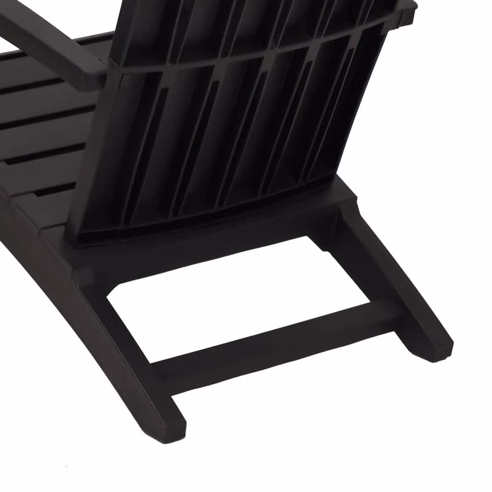Berkfield Home Beautiful Garden Adirondack Chair in Black Polypropylene – 7