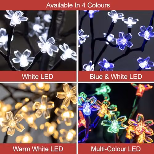 The Christmas Workshop 45 cm 48 LED Blossom Tree in Blue and White – 4