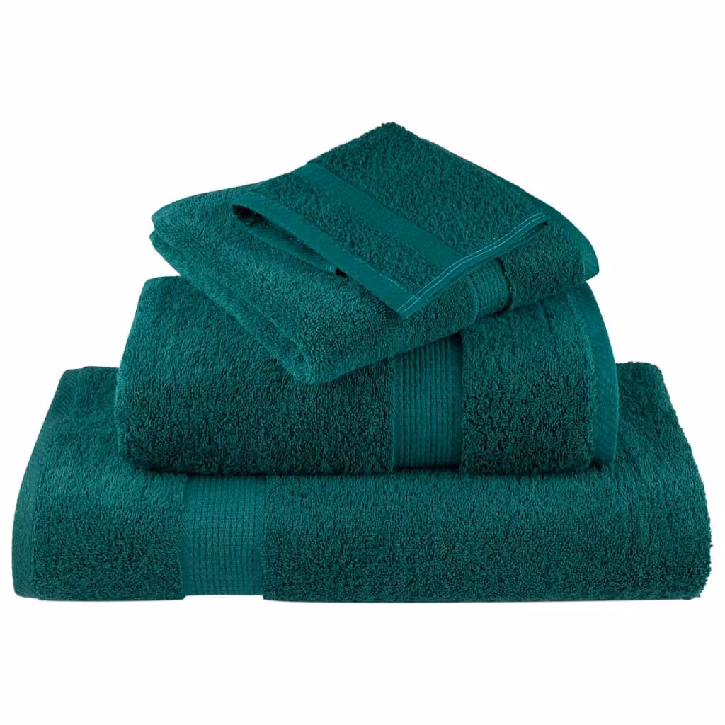 Berkfield Home SOLUND Premium Cotton Sauna Towels, Green, 10 Pack, W: 80 cm, L: 200 cm, 600 gsm – 4