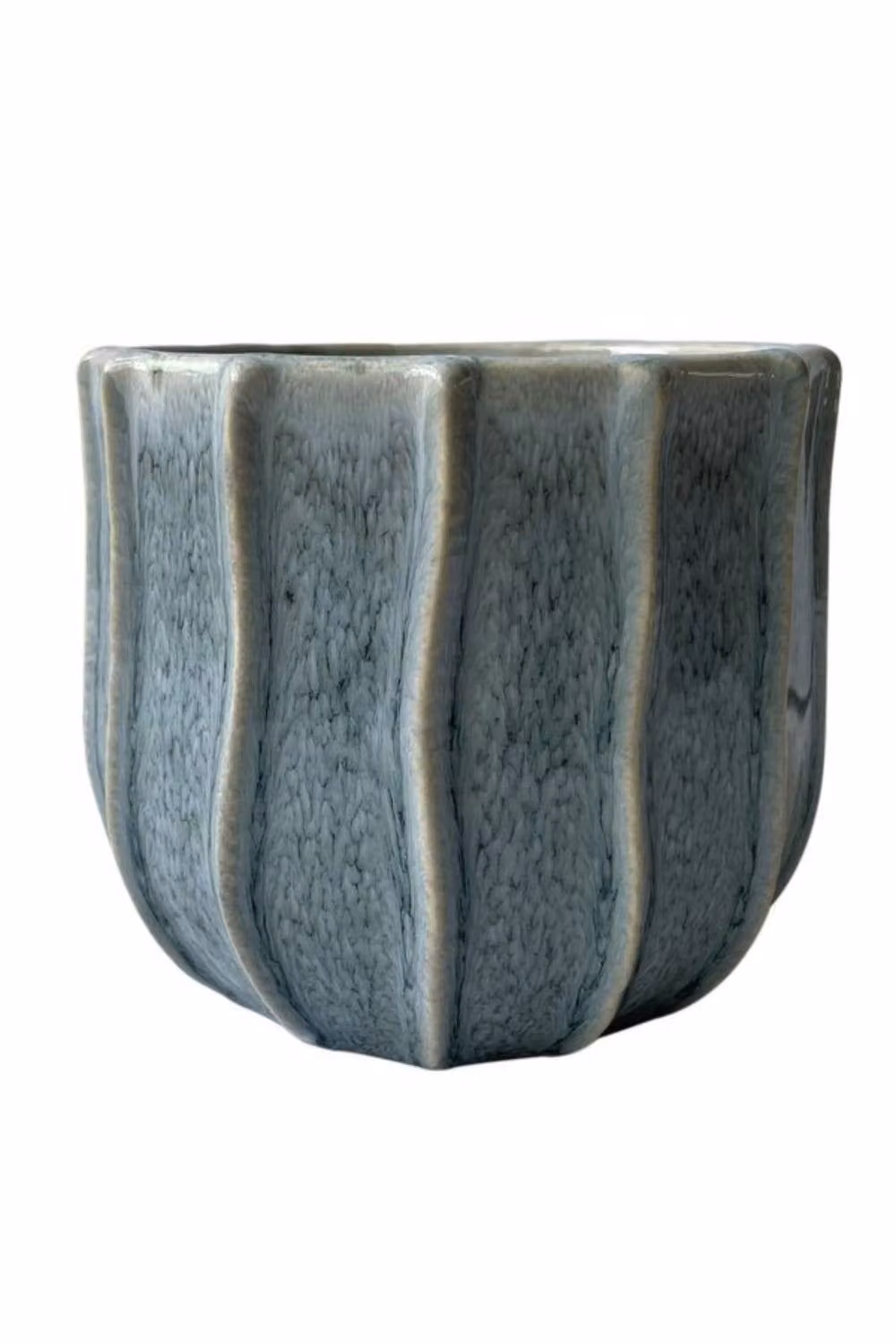 KDMD Hortus Porto Tabletop Ceramic Pot, Blue Grey, W: 21 cm, D: 18 cm – 2
