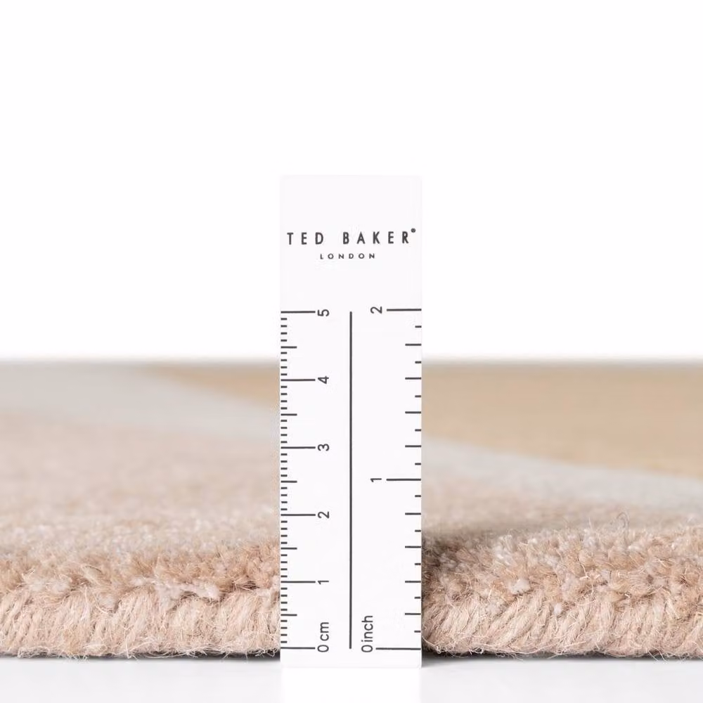 Ted Baker Windmill Abstract Hand Knotted Wool and Cotton Round Rug in Beige, Diameter: 200 cm – 2