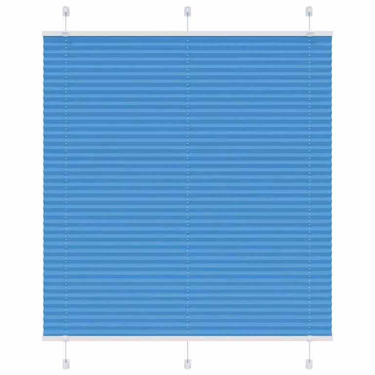 Berkfield Home Single Pleat Polyester Fabric Blind in Blue, W: 120 cm, H: 100 cm