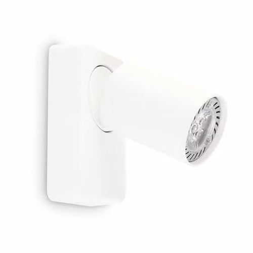 Netlighting Rudy Adjustable Indoor Spotlight Wall Lamp, White, GU10