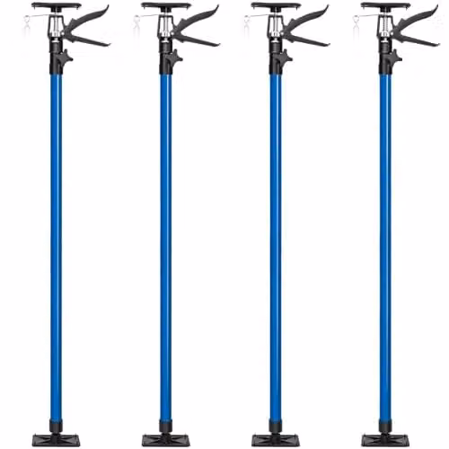 tectake Plasterboard Prop Set of 4, Blue, Adjustable 115-290 cm – 1