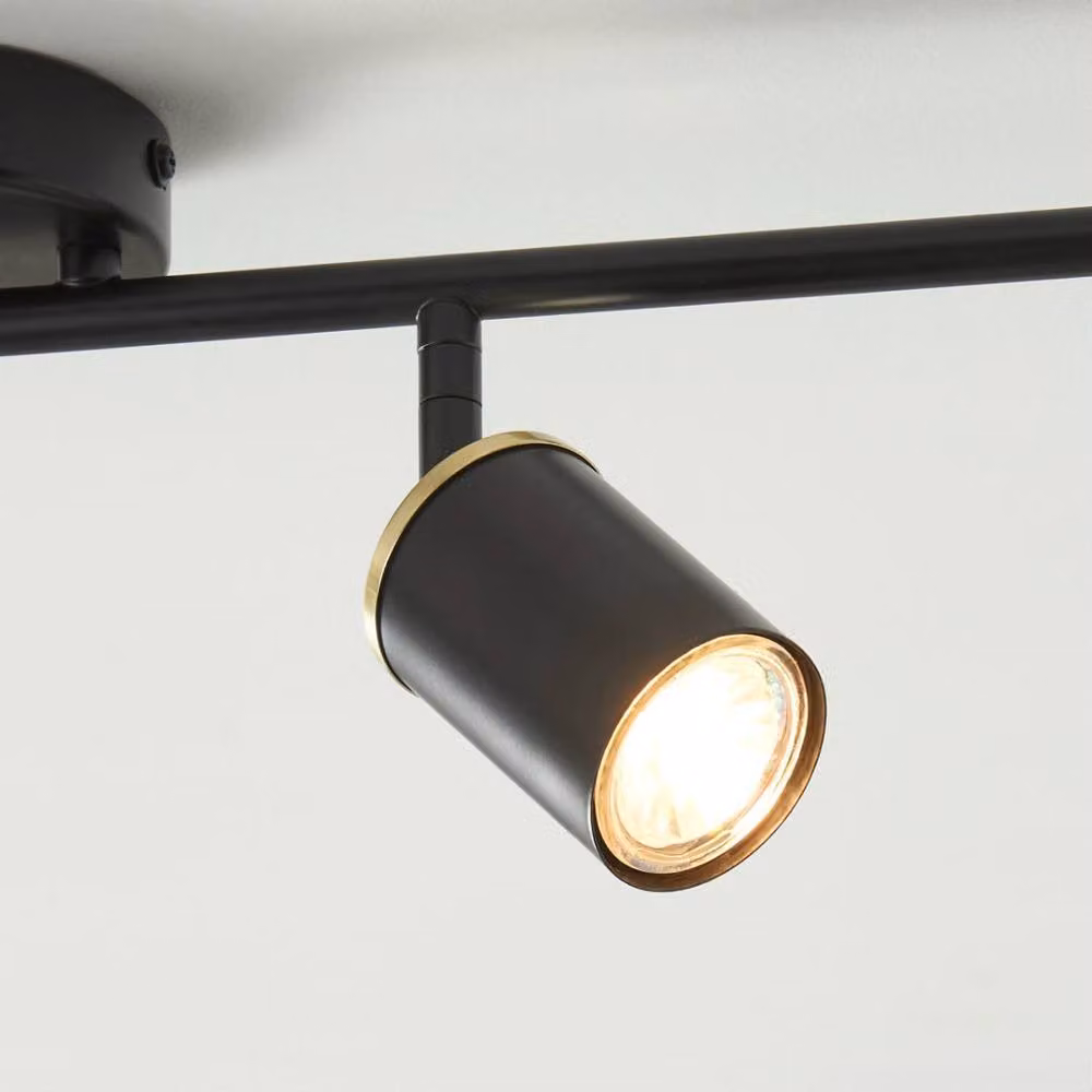 Pagazzi Lighting Talbot Matte Black 4-Spot Bar Ceiling Light – 2