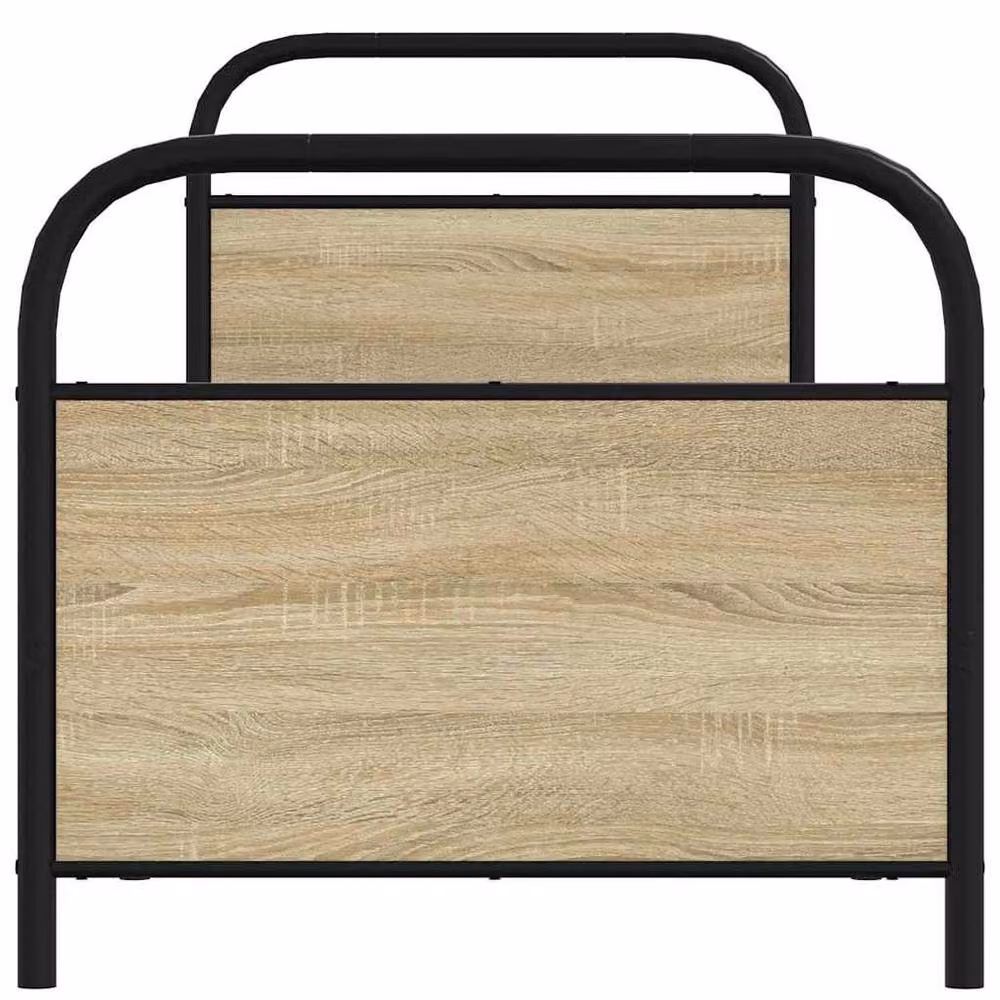 Berkfield Home Elegant Bed Frame in Brown Sonoma Oak, W/D/H: 80 x 200 cm – 3