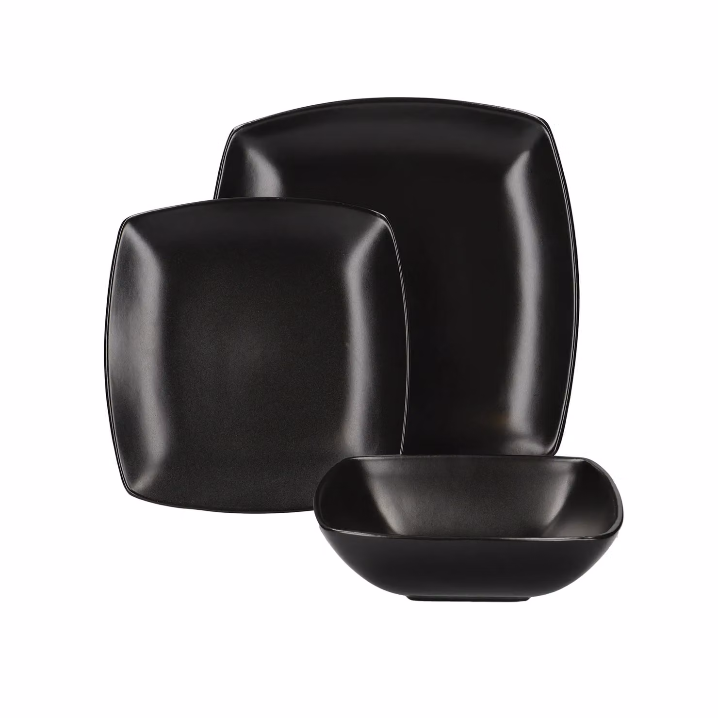 Creative Tops Raven 12 Piece Geometric Dinner Set in Black – 6