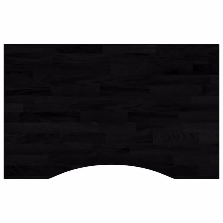 Berkfield Home Solid Oak Rectangular Desk Top, Dark Brown, W: 80 cm, D: 50 cm, H: 2.5 cm