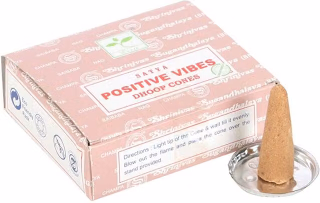 Satya Positive Vibes Pink Dhoop Incense Cones