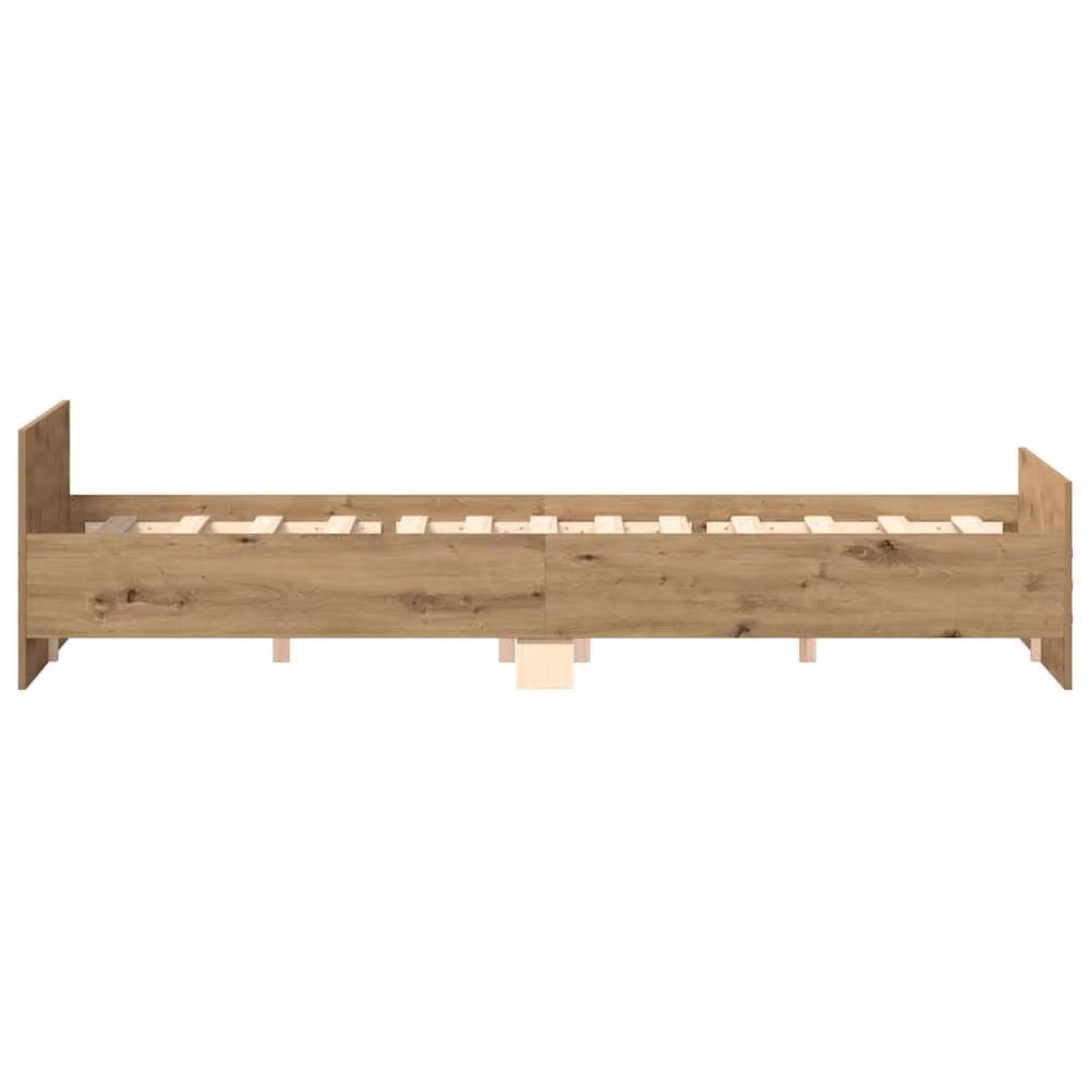 Berkfield Home Artisan Oak Bed Frame in Brown, Engineered Wood, 160 x 200 cm – 2