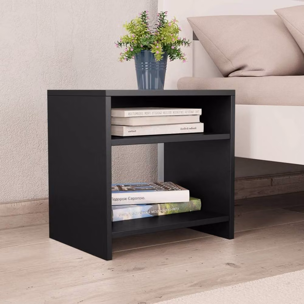 Berkfield Home Elegant Black Bedside Cabinet, W/D/H: 40 x 30 x 40 cm – 2