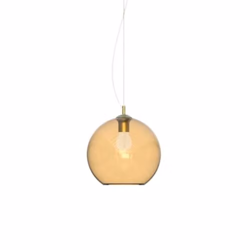 Ideal Lux Nemo Amber Glass Dome Pendant Ceiling Light