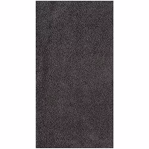 THE RUGS Grey Plain Shaggy High Pile Rug, W/D: 110 x 60 cm – 4