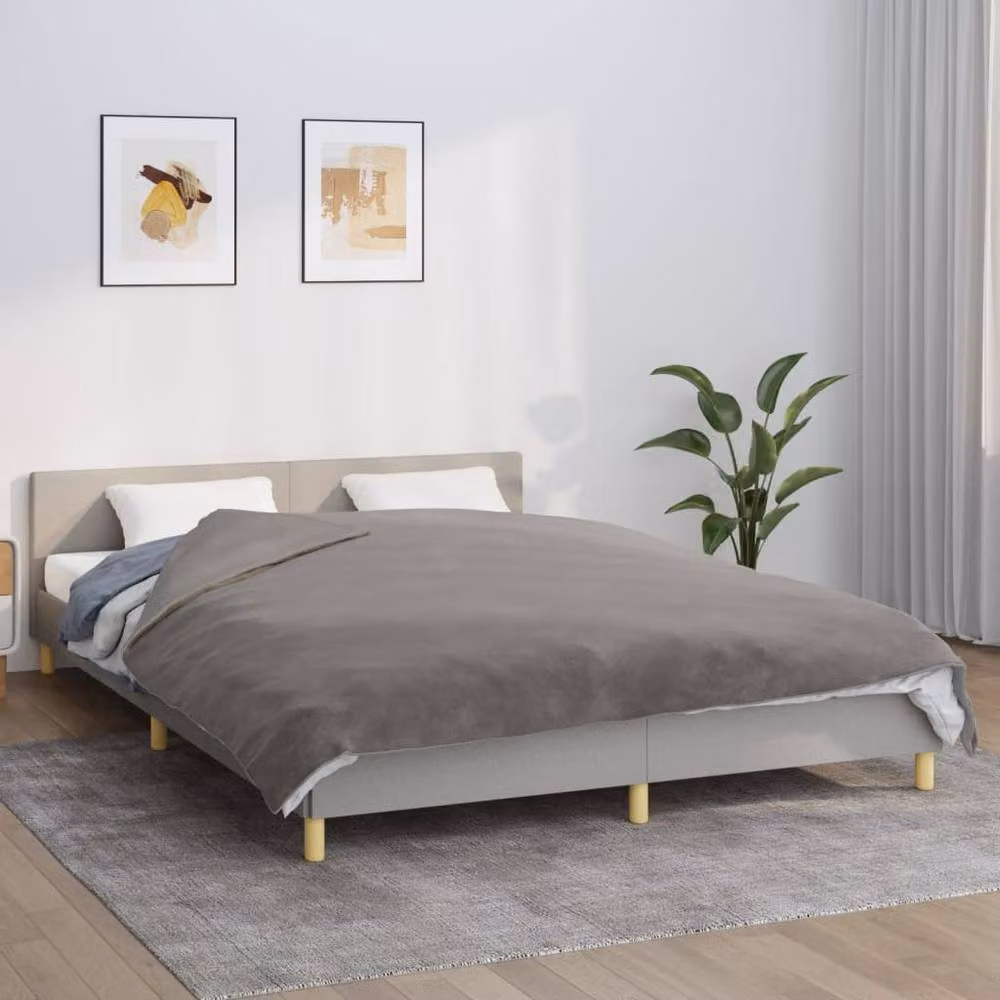Berkfield Home Soft Weighted Blanket with Cover, Grey, W/D: 200 x 220 cm, 13 kg – 2