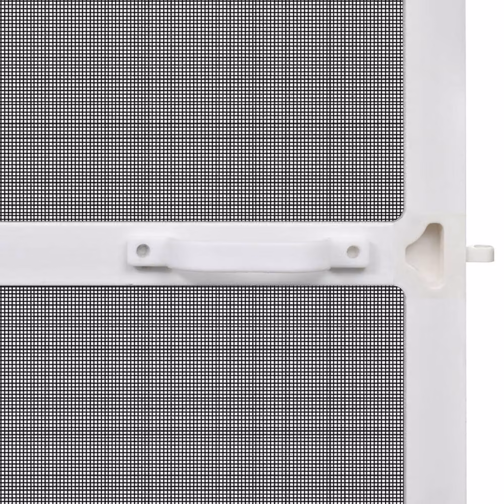 Berkfield Home White Hinged Fibreglass Insect Screen for Doors W: 100 cm, H: 215 cm – 3