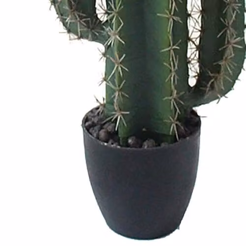 LeafUK Leaf Deluxe Artificial Potted Cactus Succulent, Green, H: 20 cm, W: 20 cm, D: 20 cm – 3