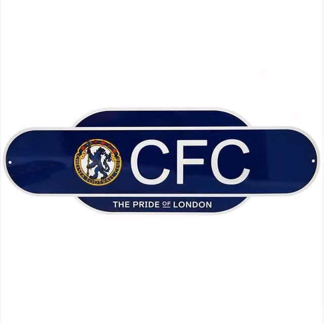 Chelsea FC Retro Years Metal Wall Plaque in Blue – 1