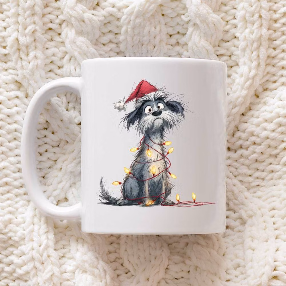 60 Second Makeover Maltese Christmas Lights Ceramic Mug in White – 2