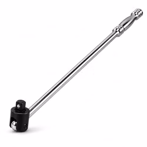 Autojack 1/2 Inch Square Drive Steel Breaker Bar with Flexi Knuckle in Silver – 1