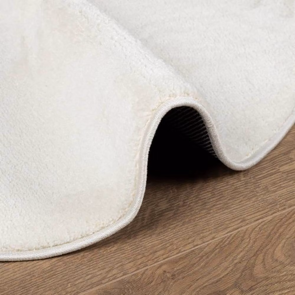 Berkfield Home Oviedo Round Short Pile Rug in Cream and Beige, Diameter: 120 cm – 3